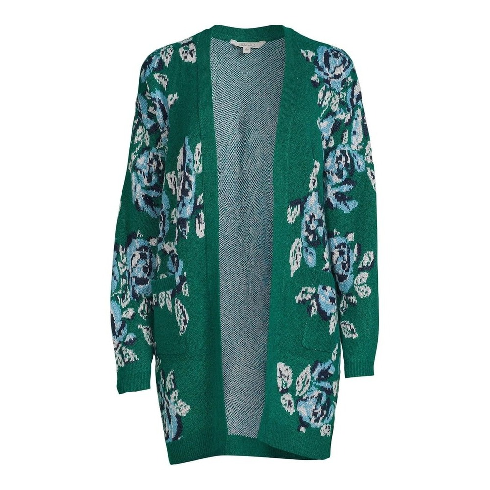 The Pioneer Woman Floral Jacquard Open Front Cardigan Size Large NWT